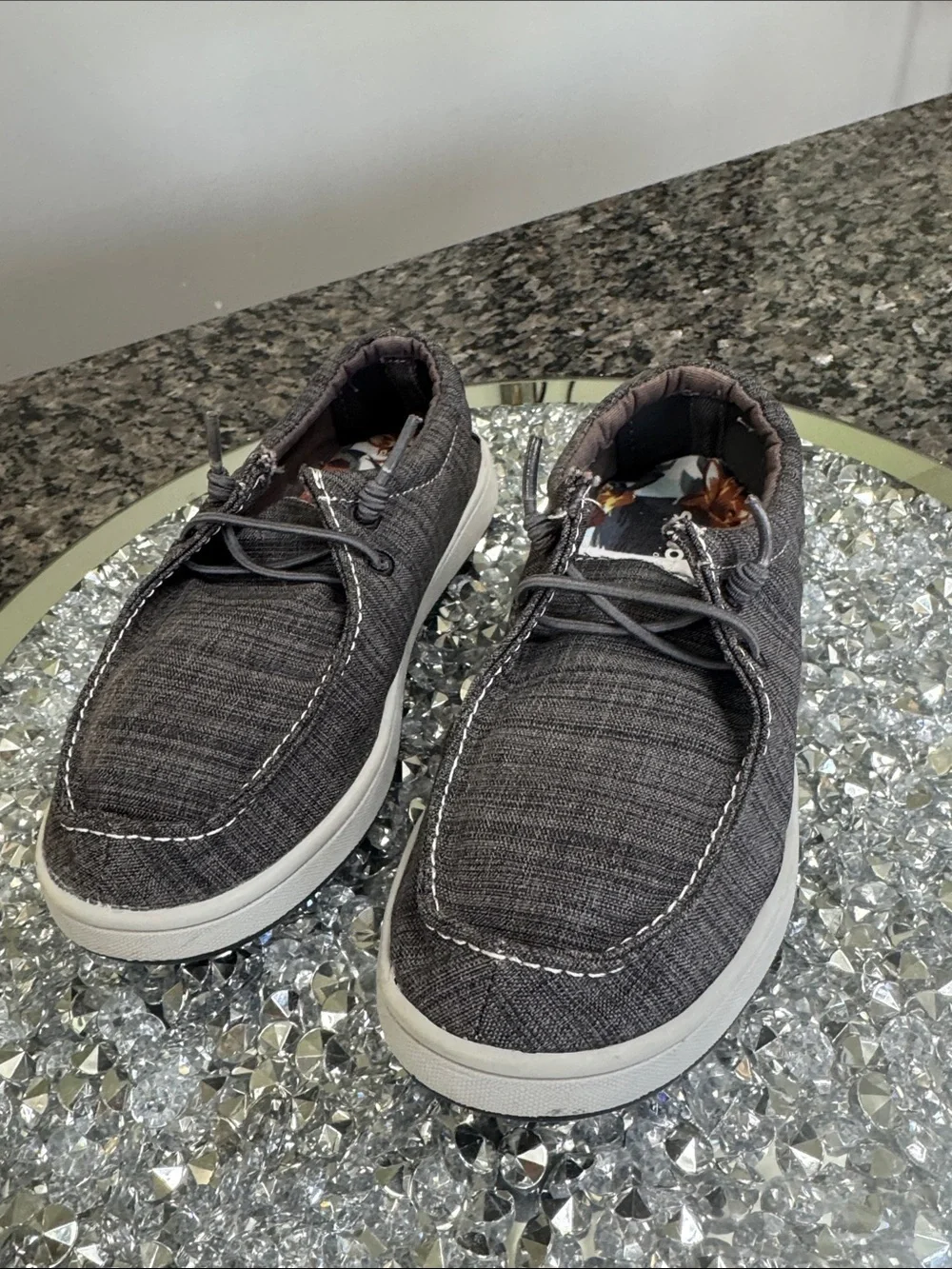 Sonoma Charcoal Fabric Slip-On Sneakers NWOT 2